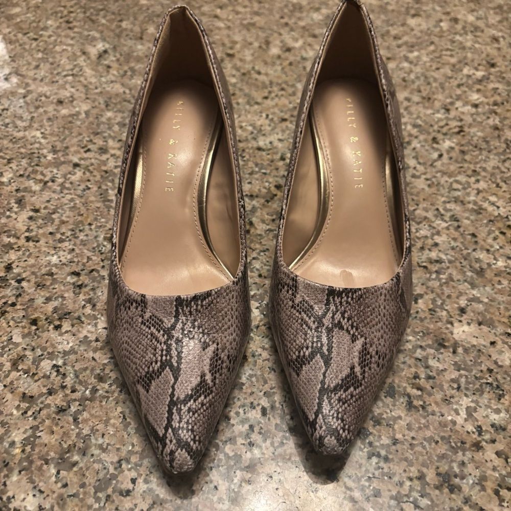 Kelly & Katie Snake Print Heels - Brown. Size 6M Nice condition! - Picture 9 of 14